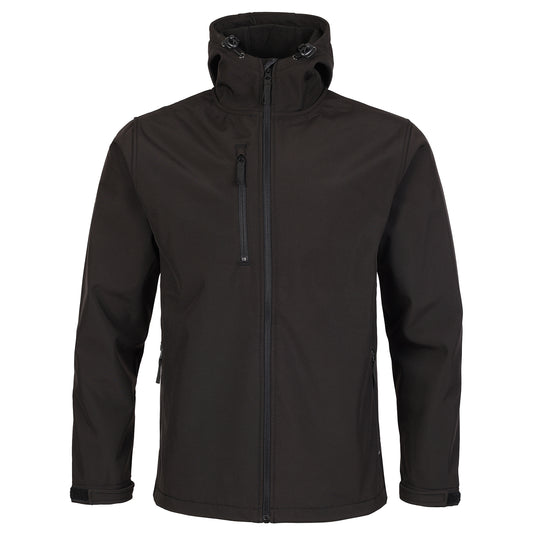 FORT HOLKHAM HOODED SOFTSHELL  JACKET - BLACK - 234