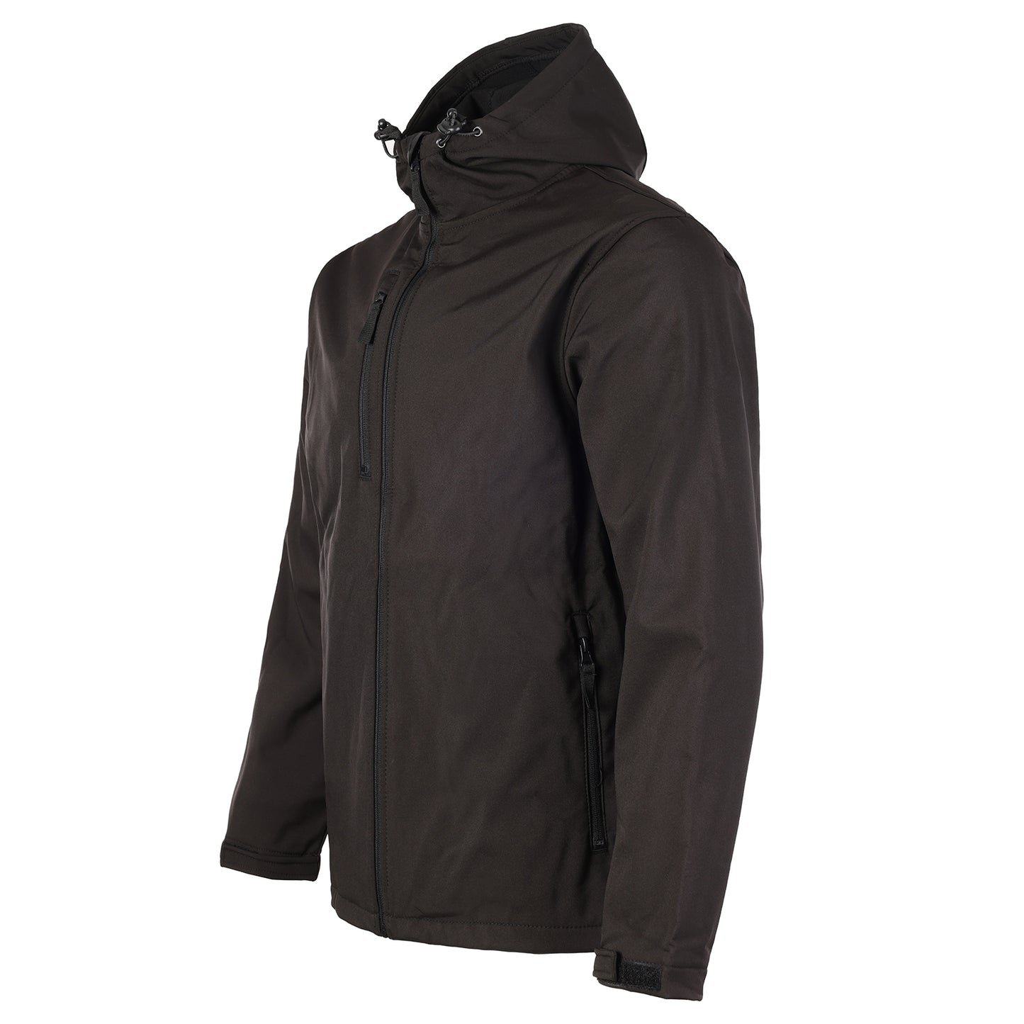 FORT HOLKHAM HOODED SOFTSHELL  JACKET - BLACK - 234