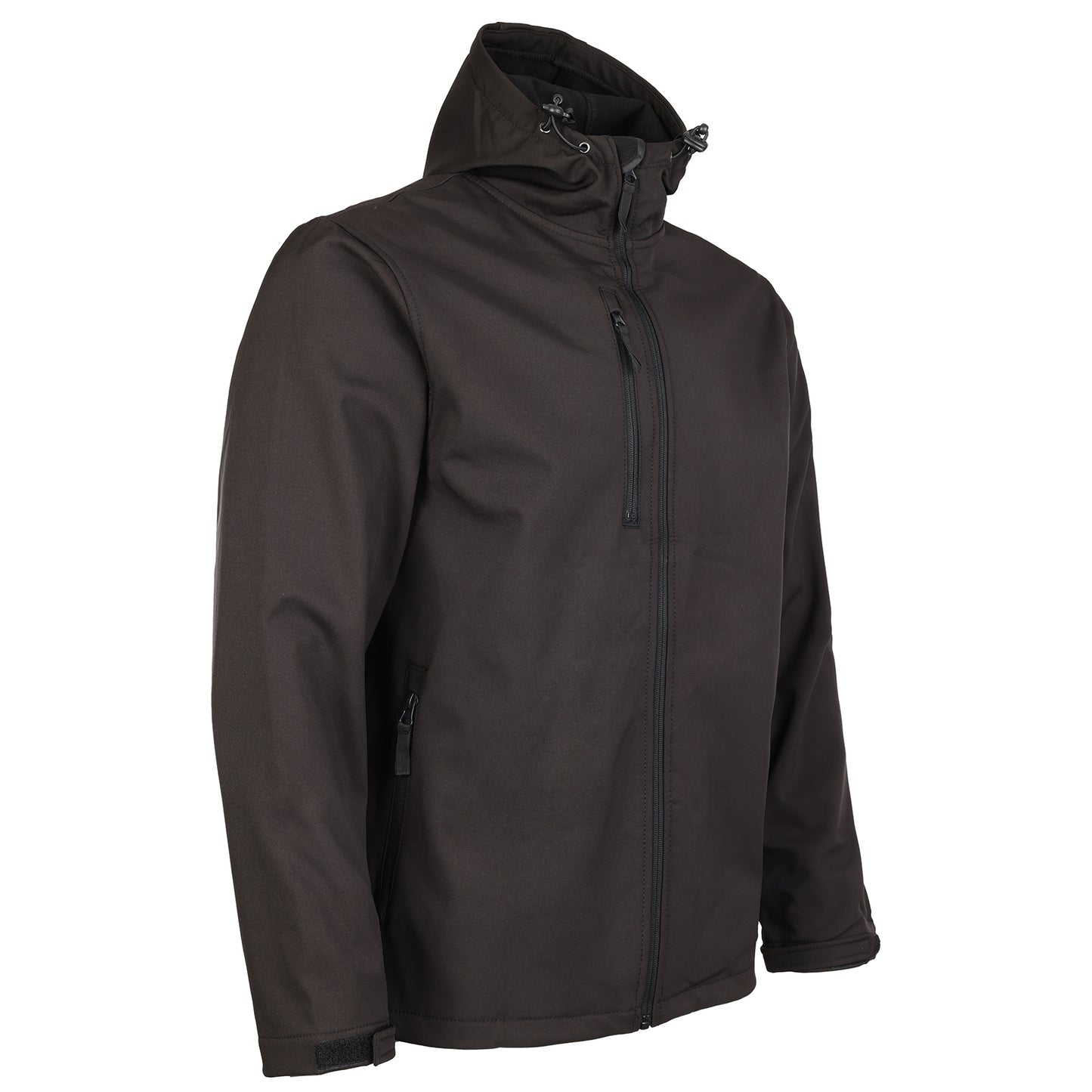 FORT HOLKHAM HOODED SOFTSHELL  JACKET - BLACK - 234